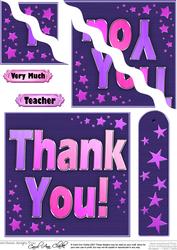 Thank You Metallic Quick Card with Wavy Corner Side Stacker