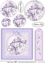 Dreamy Dragonflies Quick Card with Circle Pyramage Topper