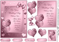 Elegant Romance Wedding Quick Card with 3D Decoupage