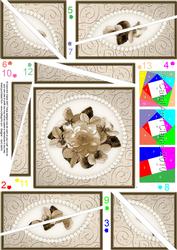 Flowers and Pearls Quick Card with Twisted Spiral Side Stack
