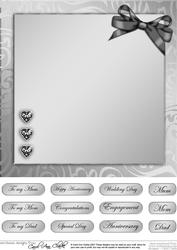 Elegant Flourish Matching 8 x 8 Insert Panel and Greetings