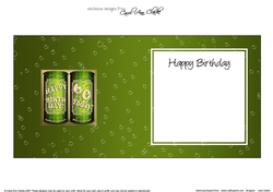 60th Birthday Cans of Beer square landscape insert