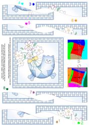 Cute Cats Quick Card with Wavy Spiral Side Stacker