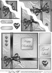 Elegant Flourish Quick Card Wavy Corner Side Stacker Topper