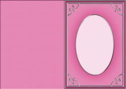 A5 'silver Metallic Frame' Card Front or Insert