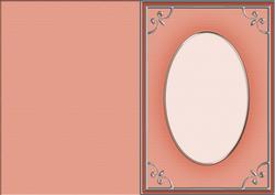 A5 'silver Metallic Frame' Card Front or Insert
