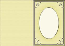 A5 'silver Metallic Frame' Card Front or Insert