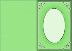 A5 'silver Metallic Frame' Card Front or Insert