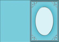 A5 'silver Metallic Frame' Card Front or Insert
