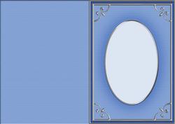 A5 'silver Metallic Frame' Card Front or Insert