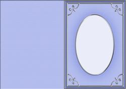 A5 'silver Metallic Frame' Card Front or Insert