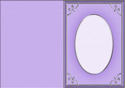 A5 'silver Metallic Frame' Card Front or Insert