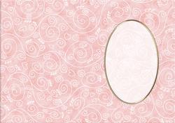 A5 Pretty Rose Swirls Card Front or Insert