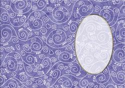 A5 Pretty Rose Swirls Card Front or Insert