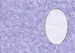 A5 Pretty Rose Swirls Card Front or Insert