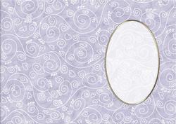 A5 Pretty Rose Swirls Card Front or Insert