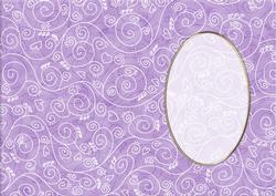 A5 Pretty Rose Swirls Card Front or Insert