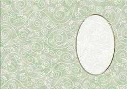 A5 Pretty Rose Swirls Card Front or Insert