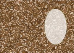 A5 Pretty Rose Swirls Card Front or Insert