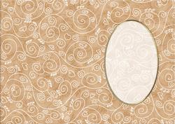 A5 Pretty Rose Swirls Card Front or Insert