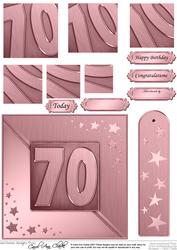 70th Metallic Age Quick Card with Twisted Pyramage