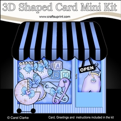 3D Shaped Card Kit - Little New Baby Boy Shop
