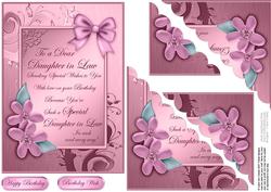 Metallic Daughter in Law Quick Card Corner Side Stacker