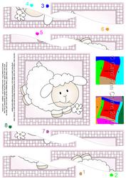 Little Lamb Quick Card with Wavy Spiral Side Stacker