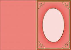 A5 'gold Metallic Frame' Card Front or Insert