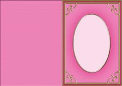 A5 'gold Metallic Frame' Card Front or Insert