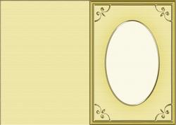 A5 'gold Metallic Frame' Card Front or Insert