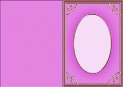 A5 'gold Metallic Frame' Card Front or Insert