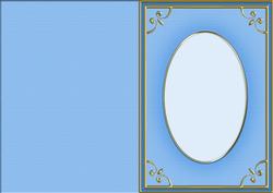 A5 'gold Metallic Frame' Card Front or Insert