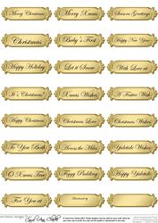 Metallic Christmas Greetings Text Plates