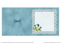 Pansy on Butterfly Lace Matching Insert Square Portrait