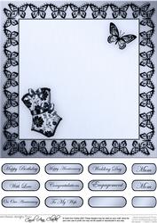 Elegant Boudoir Matching 8 x 8 Insert Panel and Greetings