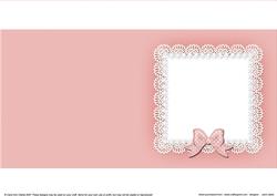 Square Pearls and Lace Card Front or Insert