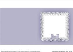 Square Pearls and Lace Card Front or Insert