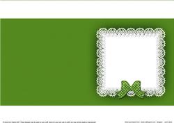 Square Pearls and Lace Card Front or Insert