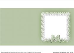 Square Pearls and Lace Card Front or Insert