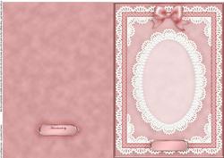 A5 Pearls, Lace and Ribbon Plain Card Base