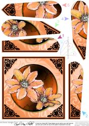 Clematis Quick Card with Fan Pyramage Topper