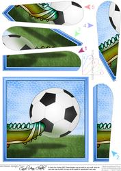 Football Quick Card with Fan Pyramage Topper