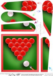 Snooker Quick Card with Fan Pyramage Topper