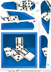Dominoes Quick Card with Fan Pyramage Topper