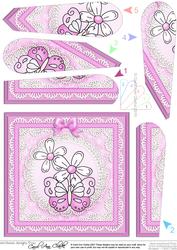 Fluttery Butterfly - Quick Card with Fan Pyramage Topper