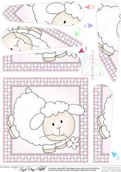 Little Lamb Quick Card with Fan Pyramage Topper