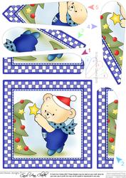 Robert's Christmas Tree Quick Card with Fan Pyramage Topper