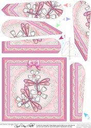 Dreamy Dragonflies Quick Card with Fan Pyramage Topper