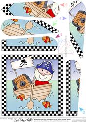 Pirates Ahoy Quick Card with Fan Pyramage Topper